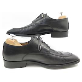 Louis Vuitton-LOUIS VUITTON DERBY HUNTING SHOES 9.5 43.5 BLACK LEATHER SHOES-Black