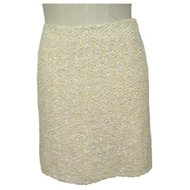 Chanel-Chanel skirt 2023 T M 40 A SEQUINS P74762 V65510 YELLOW & BEIGE YELLOW SKIRT-Other