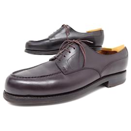 JM Weston-JM WESTON DERBY GOLF SHOES 641 11b 45 THIN BROWN LEATHER SHOES-Brown