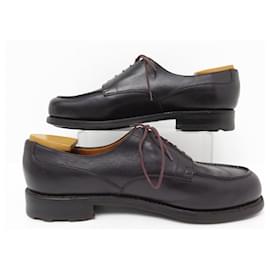 JM Weston-JM WESTON DERBY GOLF SHOES 641 11b 45 THIN BROWN LEATHER SHOES-Brown