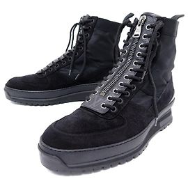 NEUF CHAUSSURES LOUIS VUITTON HARLEM ANKLE BOOT 41 BOTTINES DAIM MONOGRAM Noir