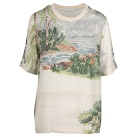Stella Mc Cartney-Camiseta con paisaje de Stella McCartney-Blanco