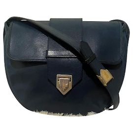 Borsa Yves Saint Laurent in pelle blu navy Blu navy