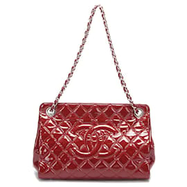 Chanel-Patent Leather Grand Shopping Tote-Red