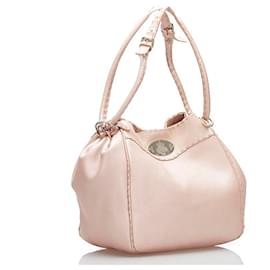 Fendi-Sac à main en cuir Selleria 8BR489-Rose