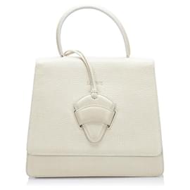 Loewe-Leather Barcelona Handbag-White