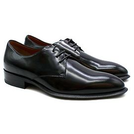 Céline Polierte Derby-Loafer Schwarz