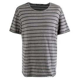 Dolce & Gabbana Camiseta de punto de algodón a rayas gris Gris