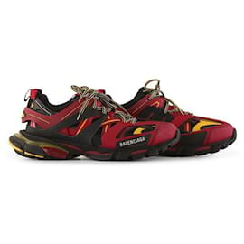 Balenciaga-Balenciaga Red/Black/Yellow Men Track Train Sneakers-Multiple colors