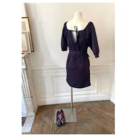 Chloé-Sublime vestido "azul violeta" talla Chloé 38 poliéster y seda violeta-Púrpura