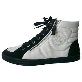 Tênis CHANEL New bege e preto T41 Multicor