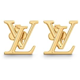 Louis Vuitton-Boucles d'oreilles iconiques LV-Doré