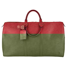 Louis Vuitton-Louis Vuitton Red Keepall 50 Travel bag-Red