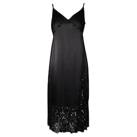 Michael Kors-Black Dress with Sequined Bottom-Black