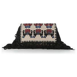 Isabel Marant Pochette Shiloh en daim multicolore brodée à franges Multicolore