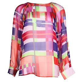 Emporio Armani Multicolor Delicate Mulberry silk Semi-Transparent Blouse Other