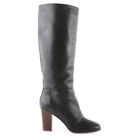 Botas pretas de couro com tachas Valentino Garavani Preto