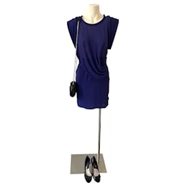 Iro-Splendido vestito ispirato 80è "Gaige" Iro 36 blu/viola-Blu,Porpora