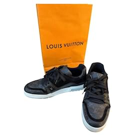 Baskets basses lv trainer en toile Louis Vuitton Orange taille 41
