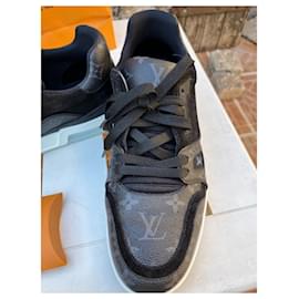 Louis Vuitton Herren Sneaker Reißverschluss blau kariert Schuhe