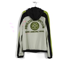 Gucci-Gucci Beige/Black/Mustard Cotton "Privilegium Perpetuum" Hooded Track Jacket-Multiple colors