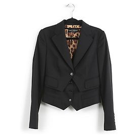 Dolce & Gabbana Short Tailored Jacket Attached With A Vest Black