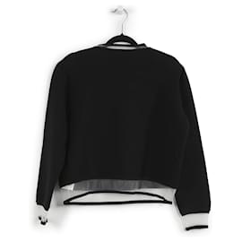 Fendi-Fendi Black Cotton With Heart Eyes & Red Fox Fur Trimmed Jumper-Black