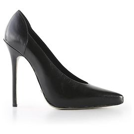 Elie Saab Black Leather Pointed Toe Platform Pumps Black