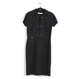 Christian Dior-Christian Dior Black Midi Dress With Cap Sleeves-Black