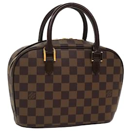Louis Vuitton-Bolsa de mão LOUIS VUITTON Damier Ebene Saria Mini N51286 LV Auth am3658-Outro
