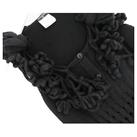 Chanel-CHANEL Fall 2007 Embellished Sleeveless Jumper-Black