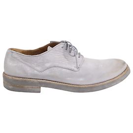 Scarpe derby stringate Maison Martin Margiela in camoscio grigio Grigio