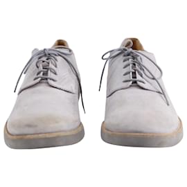 Maison Martin Margiela-Maison Martin Margiela Lace-Up Derby Shoes in Grey Suede-Grey