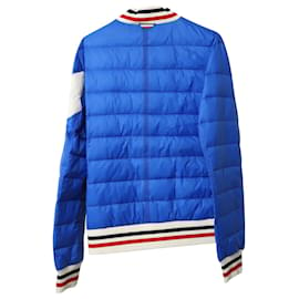 Moncler-Moncler Gamme Bleu Quilted Shell Bomber Jacket in Blue Goose Down-Blue