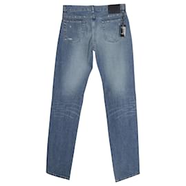 Gucci-Gucci Straight Leg Light Wash Jeans in Blue Cotton-Blue