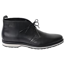 Hugo Boss-Boss by Hugo Boss Lace-Up Boots in Black Leather-Black