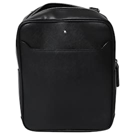 Montblanc-Montblanc Sartorial Messenger Bag in Black Leather-Black