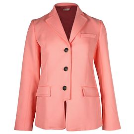 Blazer boutonné Tory Burch en coton pêche Pêche