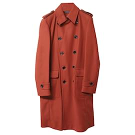 Hugo Boss-Boss by Hugo Boss Trench coat in lana rossa-Rosso