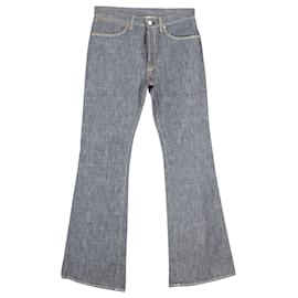 Gucci-Gucci Denim Flared Jeans in Grey Cotton-Grey