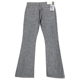 Gucci-Gucci Denim Flared Jeans aus grauer Baumwolle-Grau