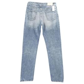 Gucci-Gucci Straight Leg Light Wash Denim Jeans in Light Blue Cotton-Blue,Light blue