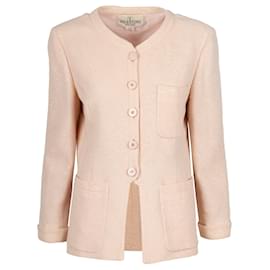 Valentino-Valentino Pale Pink Wool Jacket-Pink,Other