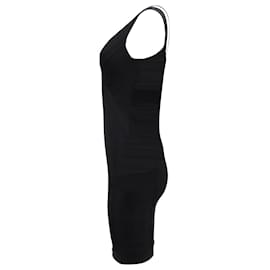 Herve Leger-Herve Leger Mini-robe bandage à col en V en cupro noir-Noir