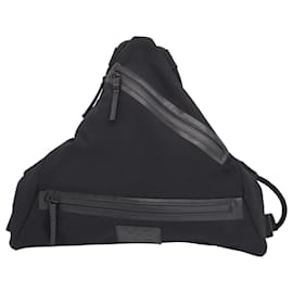 Y3-Y-3 Adidas Qasa Triangle Bag in Black Nylon-Black