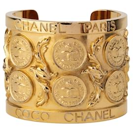 Chanel-Chanel Bracelet Rigide Chanel-Doré