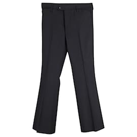 Gucci-Gucci Tailored Flared Pants aus schwarzer Wolle-Schwarz