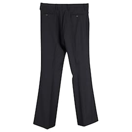 Gucci-Gucci Tailored Flared Pants in Black Wool-Black