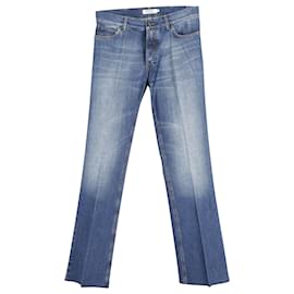 Saint Laurent-YSL Bootcut Denim Jeans in Blue Cotton-Blue