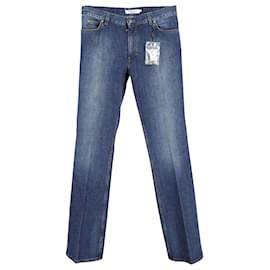 Saint Laurent-YSL Bootcut-Denim-Jeans aus blauer Baumwolle-Blau